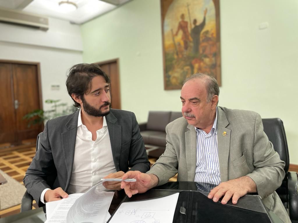Em janeiro, Gabriel esteve com Fuad na PBH. Foi a última reunião entre os dois, até esta quinta. Foto: Divulgação