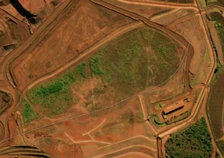 Barragem Auxiliar do Vigia, da CSN, que fica no Complexo do Pires, em Ouro Preto, na Região Central de Minas Gerais