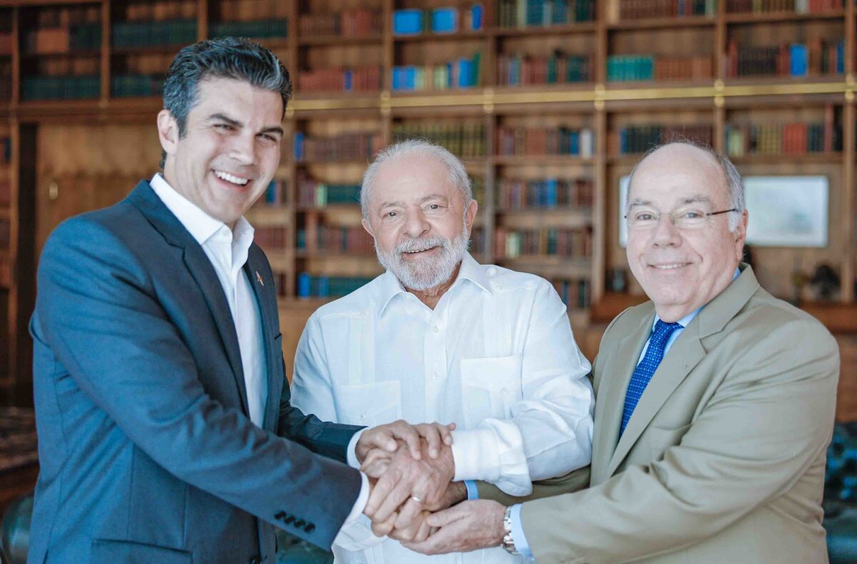 Helder Barbalho, Lula e Mauro Vieira no Palácio da Alvorada