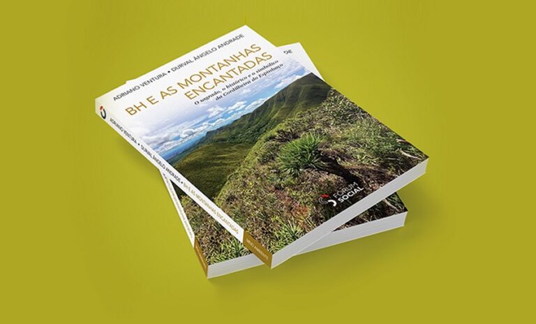 Livro “BH e as Montanhas Encantadas” de autoria do ex-vereador e professor universitário Adriano Ventura, e o conselheiro do Tribunal de Contas do Estado (TE-MG), Durval Ângelo