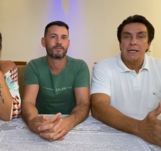 Vagner, à esquerda, é apoiado por Belinho, à direita, nas eleições de São Sebastião do Oeste. (Foto: Redes Sociais)