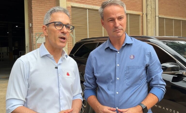 Zema esteve com o pré-candidato do Novo, o coronel reformado Edvânio Carneiro, e gravou um vídeo em que apoia o militar. Foto: Reprodução