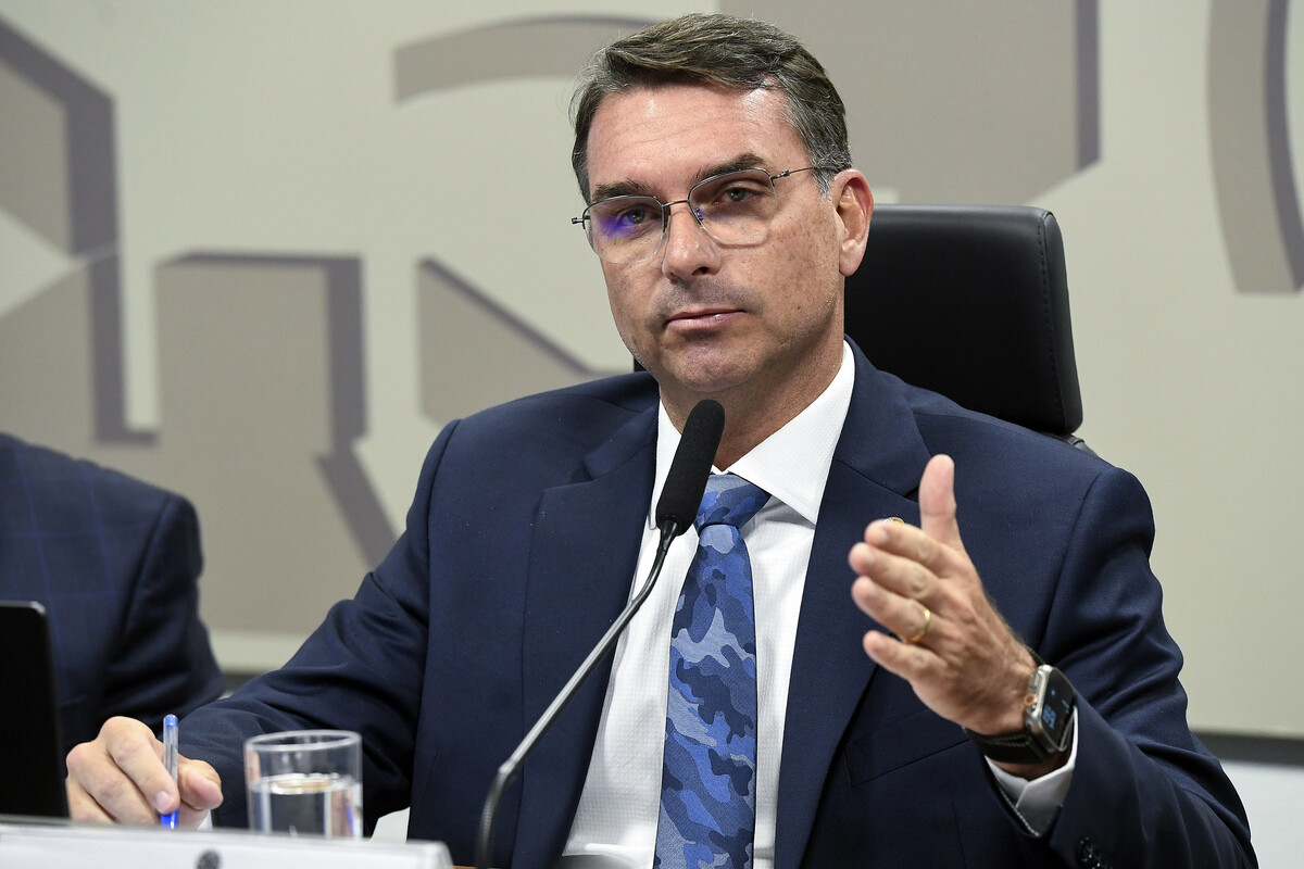 Flávio Bolsonaro na Comissão de Segurança Pública do Senado