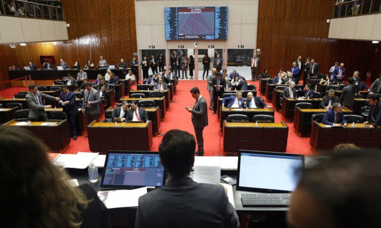 Deputados no plenário da ALMG