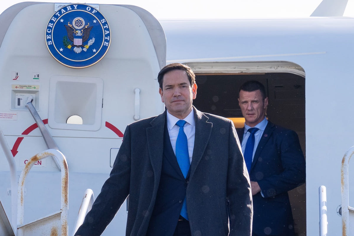 Secretary Marco Rubio arrives at Québec City Jean Lesage International Airport in Quebec City, Quebec, March 12 2025. (Official State Department photo by Freddie Everett)