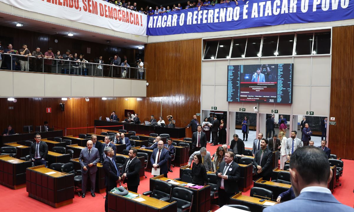 O plenário da Assembleia de Minas