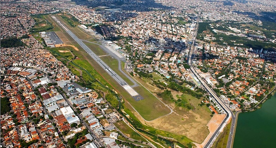 Na foto, a pista do aeroporto da Pampulha, em Belo Horizonte