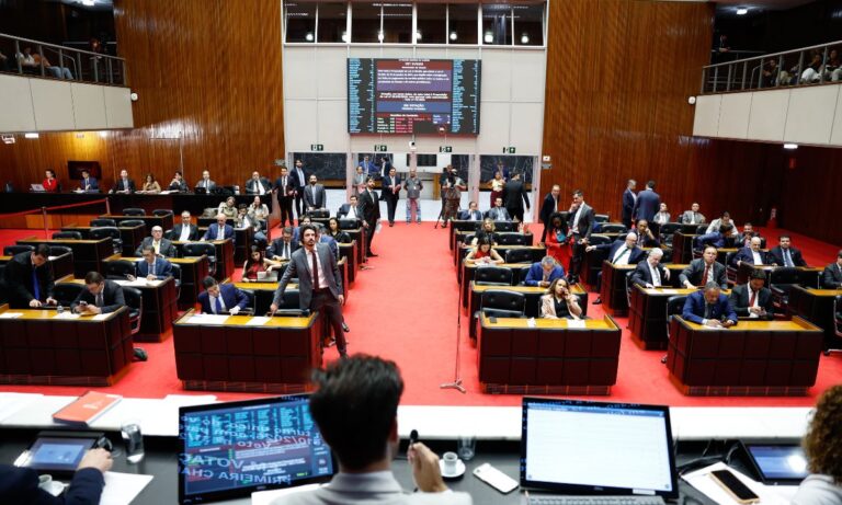 O plenário da Assembleia de Minas